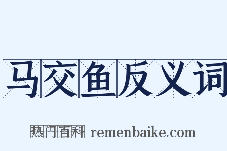 马交鱼反义词是什么意思的图片